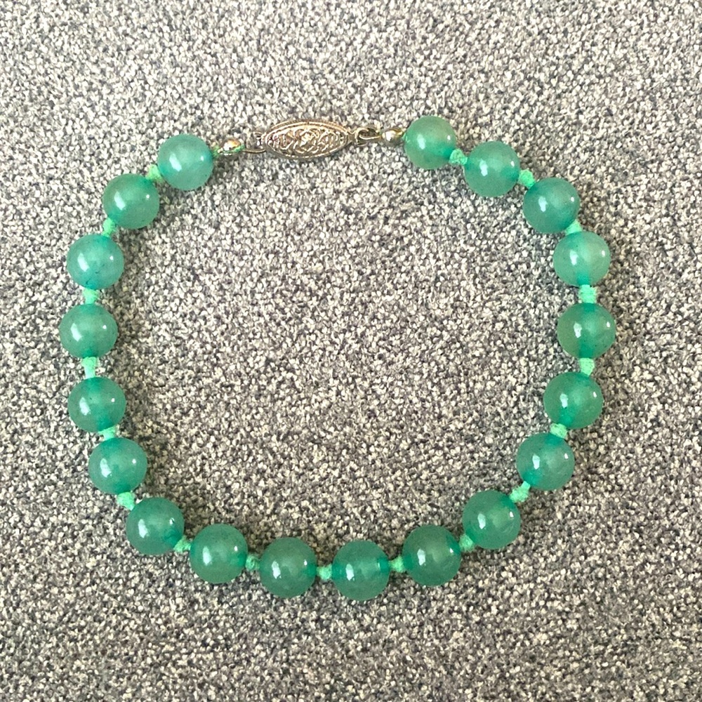 Jade Ball Beaded anklet or bracelet